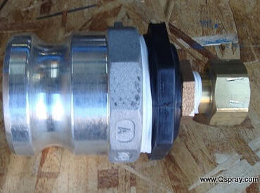 Garden hose adapter on input line to allow flushing of system with clean water